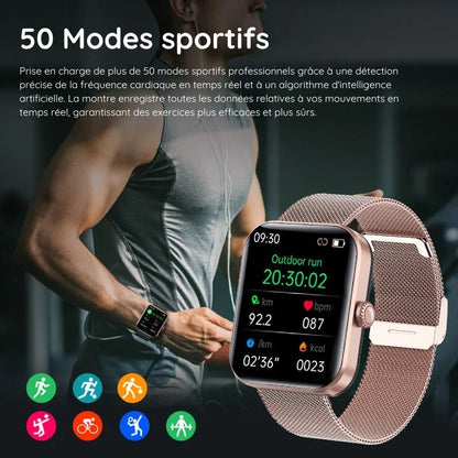 VitalTrack™ - Montre Connectée Tendance Bluetooth