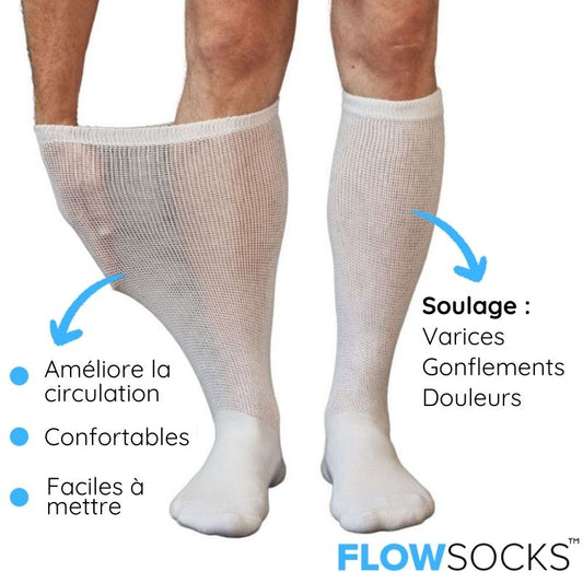 FlowSocks™ - Calzini compressivi medicali | Riduzione del gonfiore e sollievo delle vene varicose 