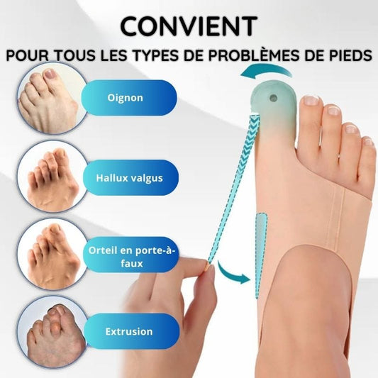 OxiSocks™ - Chaussettes Correctrices d'Hallux Valgus (Droit + Gauche)