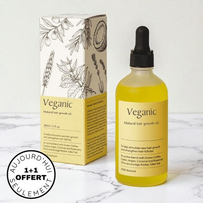 Huile naturelle de croissance des cheveux Veganic de Carvenchy (120mL)